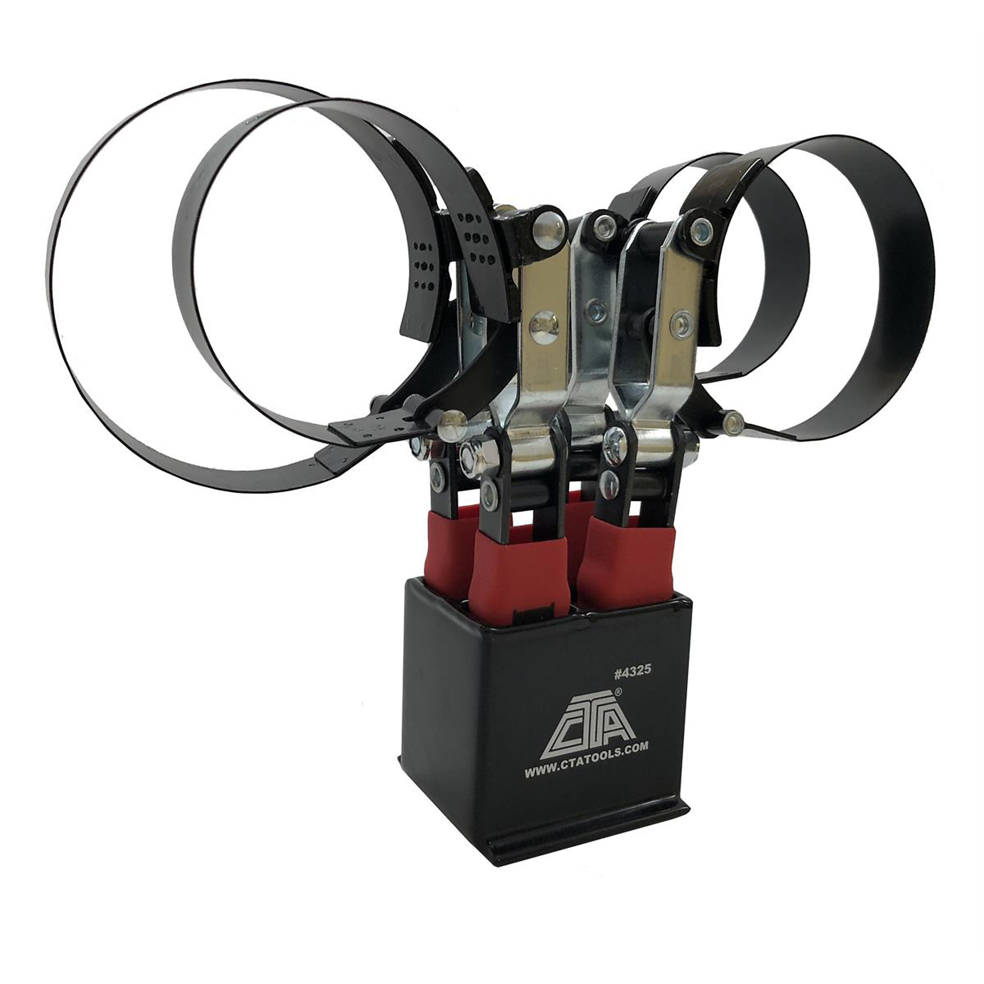 CTA Manufacturing 4-Piece Oil Filter Wrench Set with Stand — 57-111mm, Heavy Duty Swivel Type, Model# CTA4325
